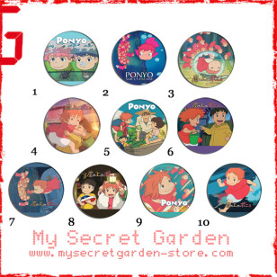 Ponyo On The Cliff By The Sea  崖の上のポニョ Anime Pinback Button Badge Set 1a or 1b ( or Hair Ties / 4.4 cm Badge / Magnet / Keychain Set )